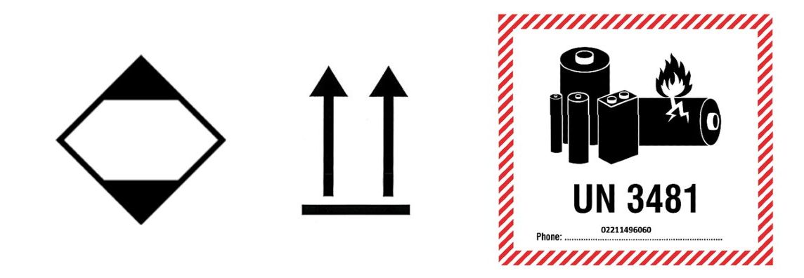 Piktogramm Gefahrgut/Lithium-Ionen-Akku